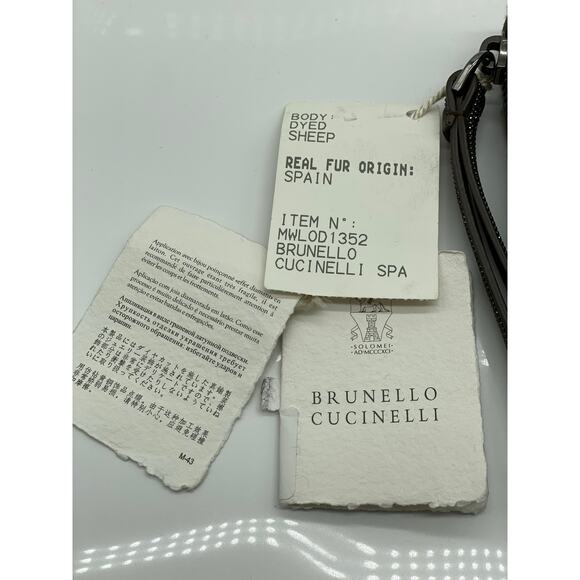 Brunello Cucinelli Shearling Zip-Around Wallet - Picture 3 of 5